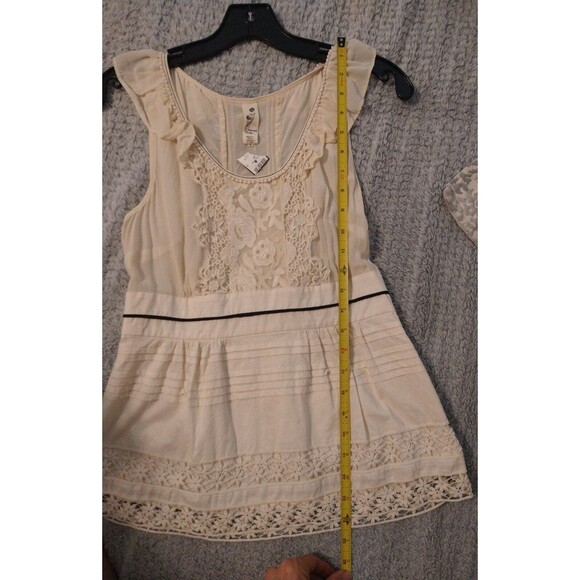 Floreal 100% lace sleeveless top Sz 2 vintage y2k - Picture 6 of 9